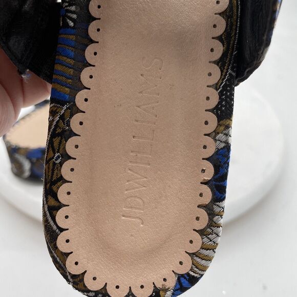 JD William Blue Patterned glitzy sandals size 6 EEE wide fit - Picture 13 of 14
